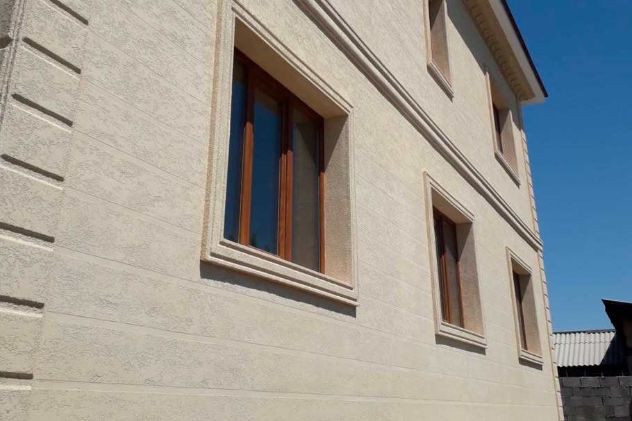 Жидкий травертин фасад Узбекистан