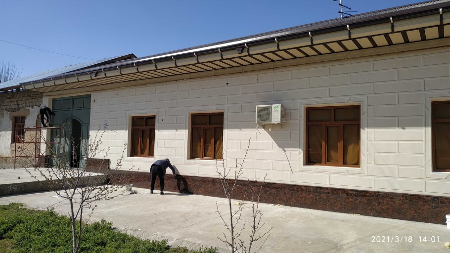 Фасад 3d травертин фасад