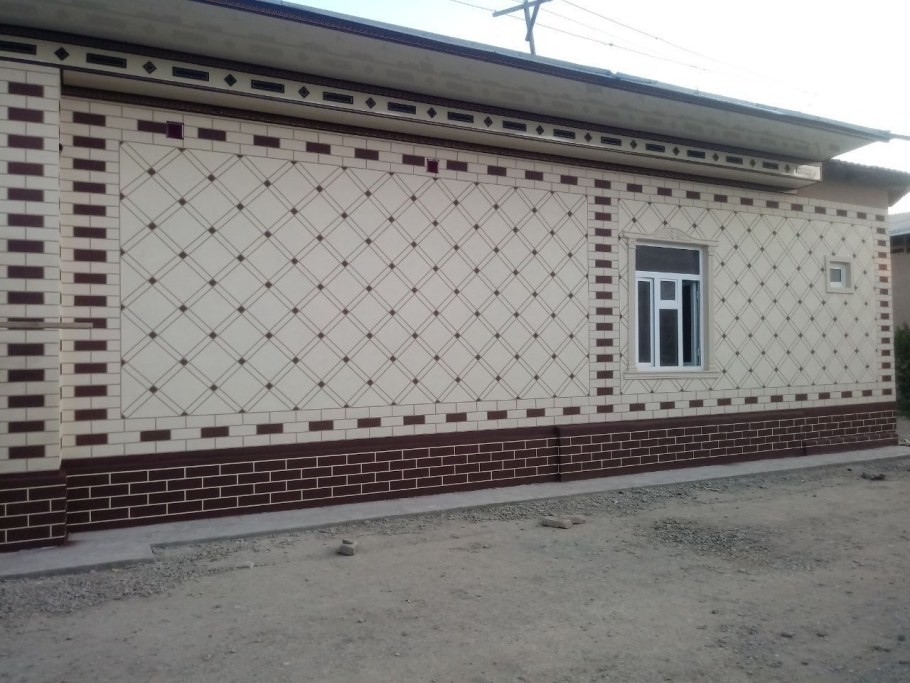 Травертин фасад Узбекистан 3д