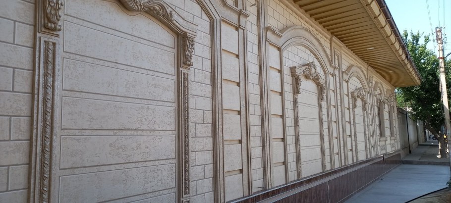 Травертин фасад Узбекистан Самарканд