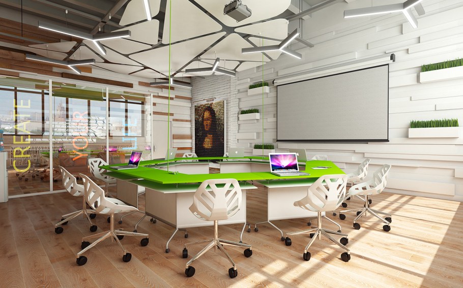 Столы для коворкинга для школы