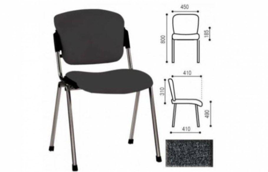 Стул era Plast Black k32