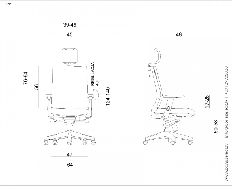 Офисное кресло unique nez