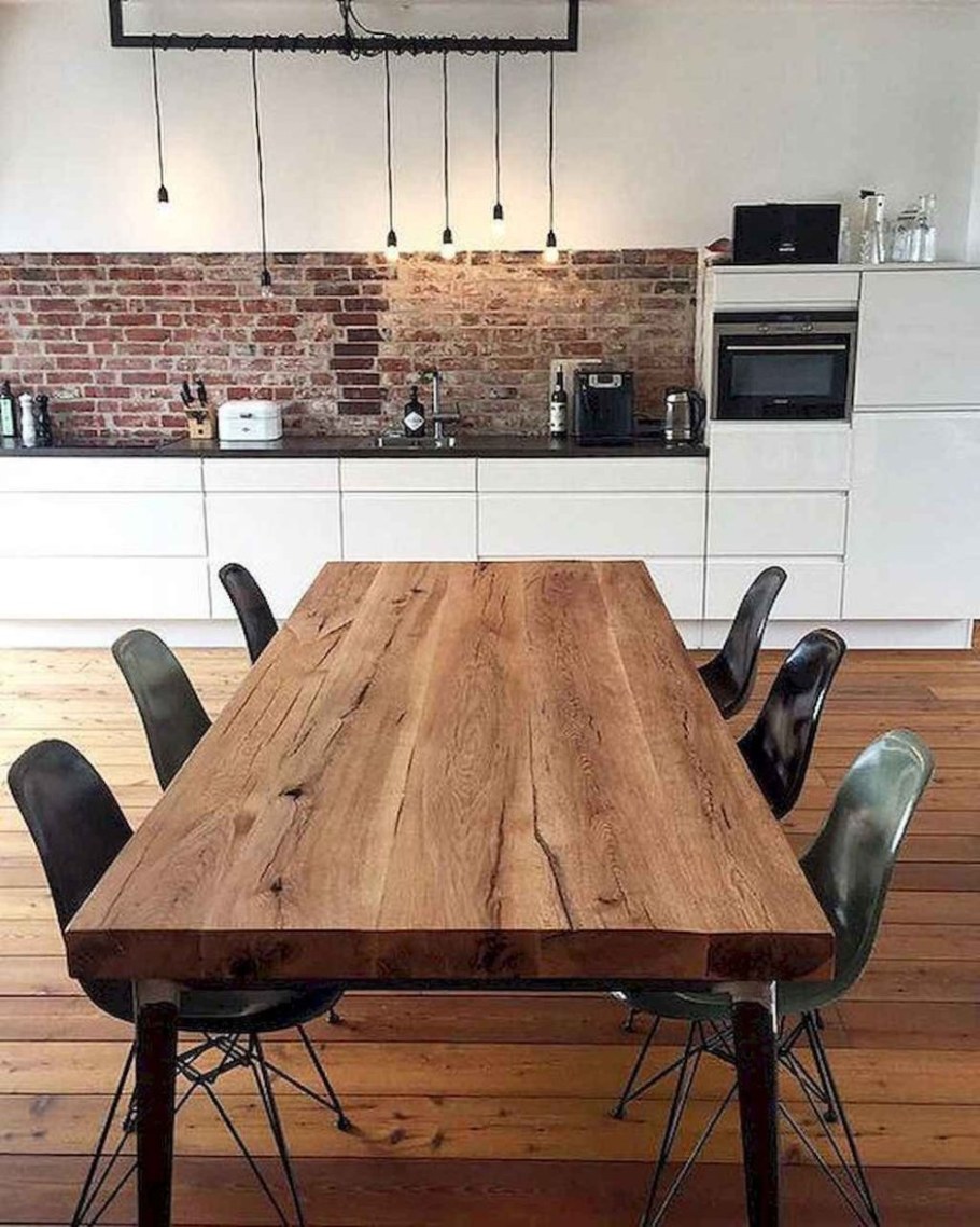 Стол кухонный из слэба в стиле лофт