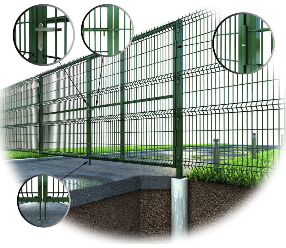 Сетка Гиттер 3d 4 мм. / Цинк+ППК (H=2м)