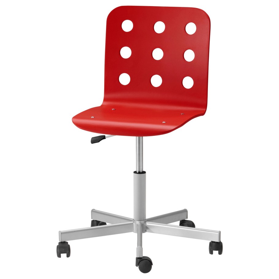 Стул компьютерный икеа красный