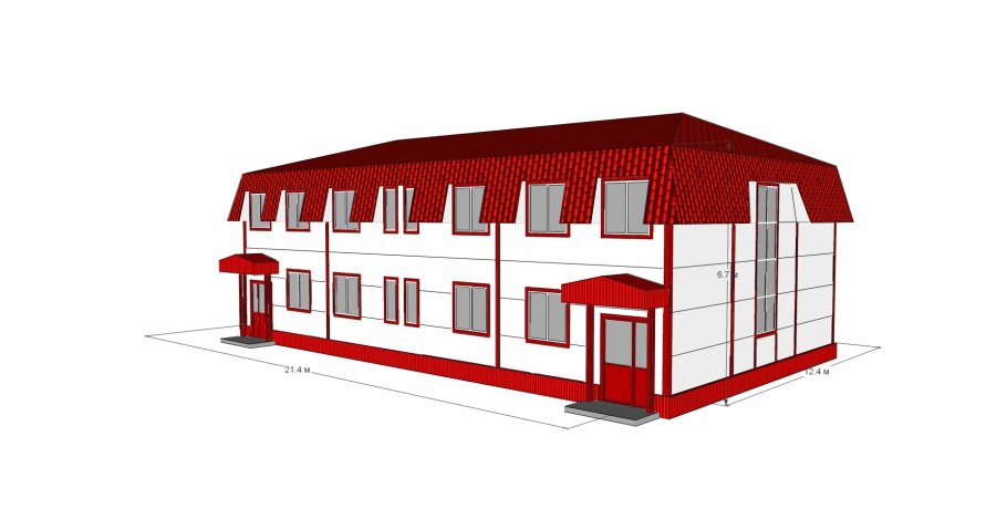 Планировка АБК из сэндвич панелей