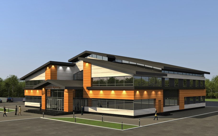 Современные двухэтажные здания