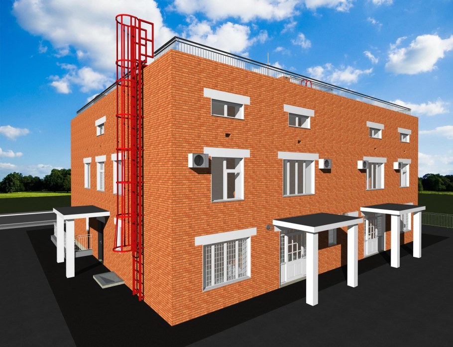 Двухэтажное административное здание