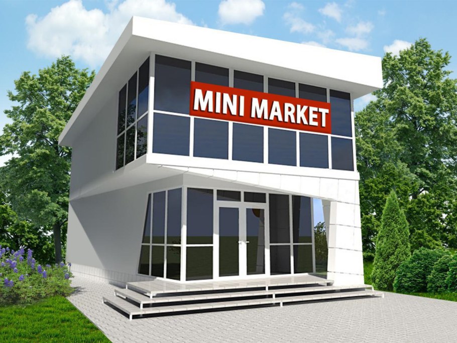 Двухэтажный магазин фасад