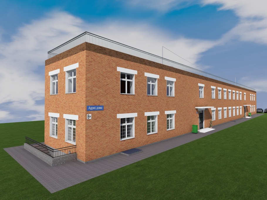 Двухэтажное административное здание