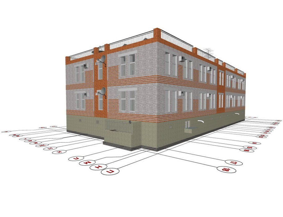 Проект административного здания 2 этажа