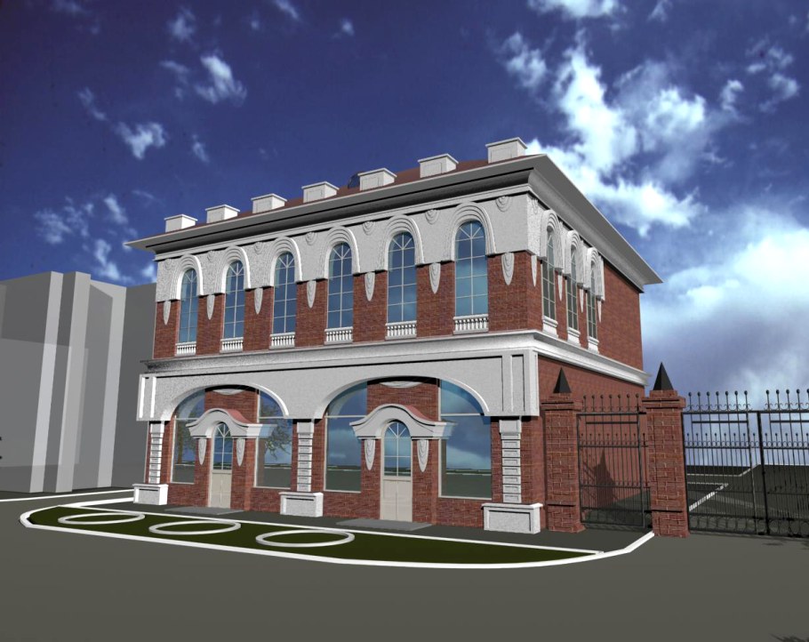 2х этажное здание