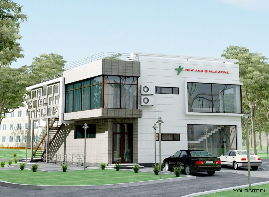 Проект офисного здания 2 этажа