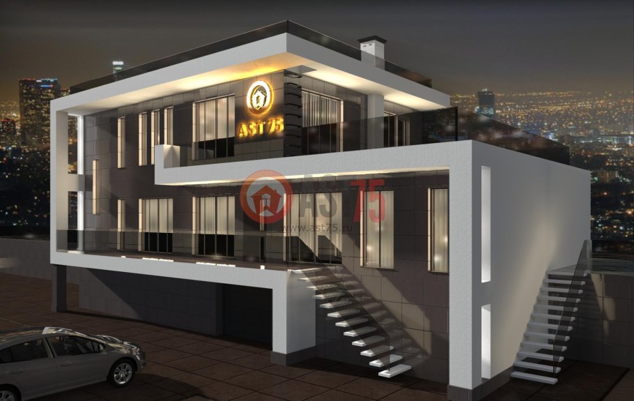 Двухэтажный магазин фасад