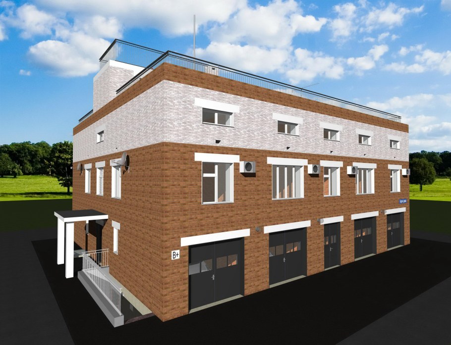 Двухэтажное административное здание проект