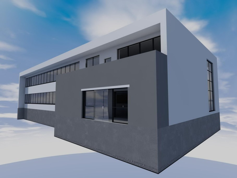 Двухэтажное здание из сэндвич панелей