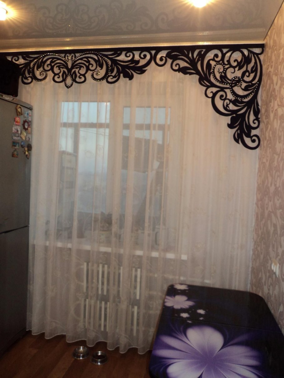 Шторы с ажурным ламбрекеном