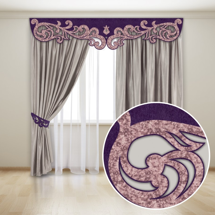 Шторы с ажурным ламбрекеном