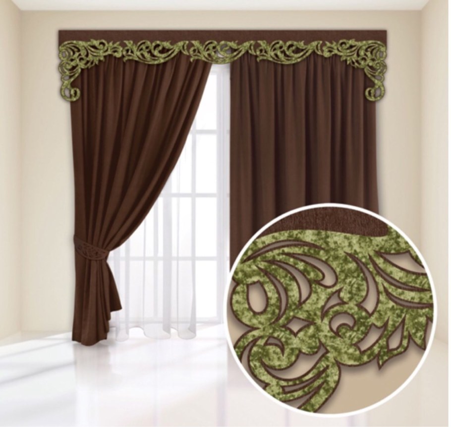 Шторы с ажурным ламбрекеном