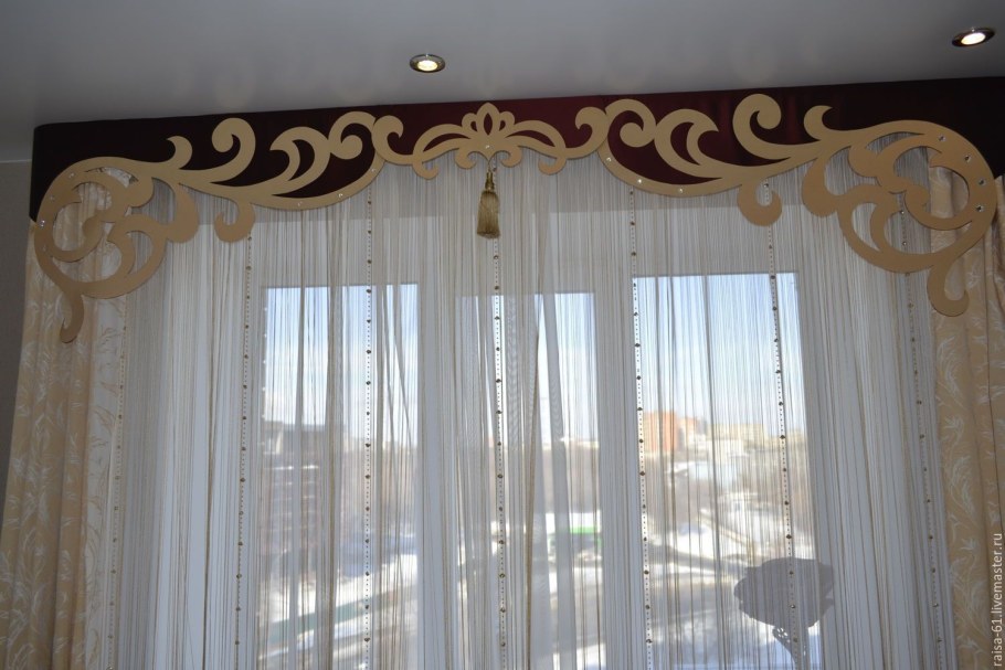 Ажурный ламбрекен м001