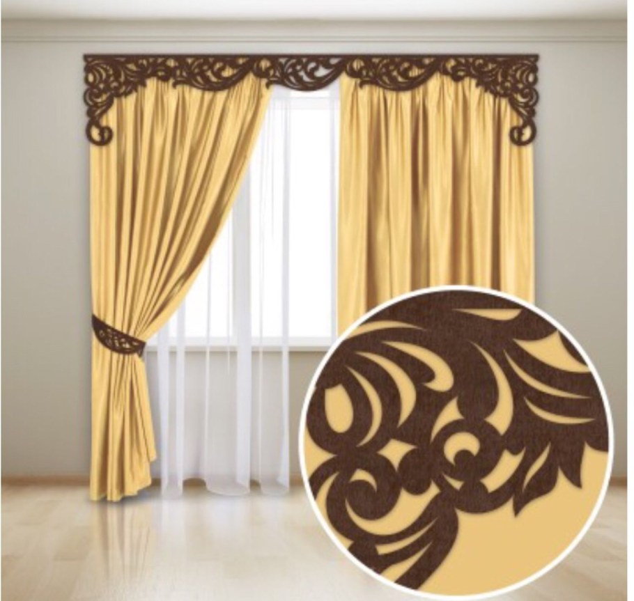 Шторы с ажурным ламбрекеном