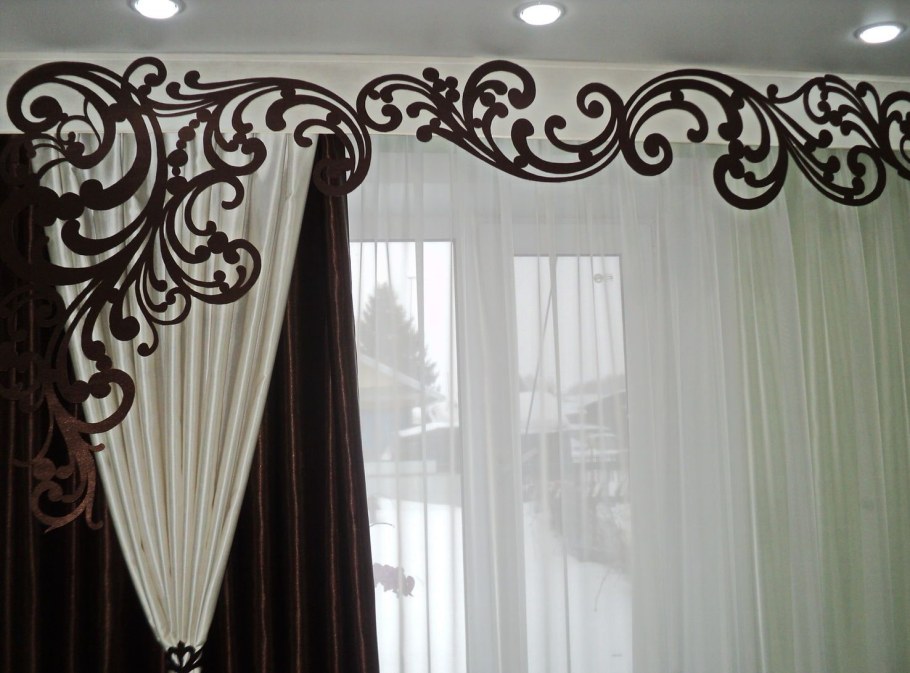 Ажурный ламбрекен м001