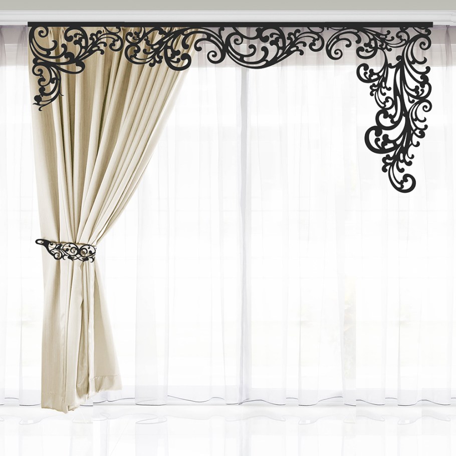 Ажурный лазерный ламбрекен