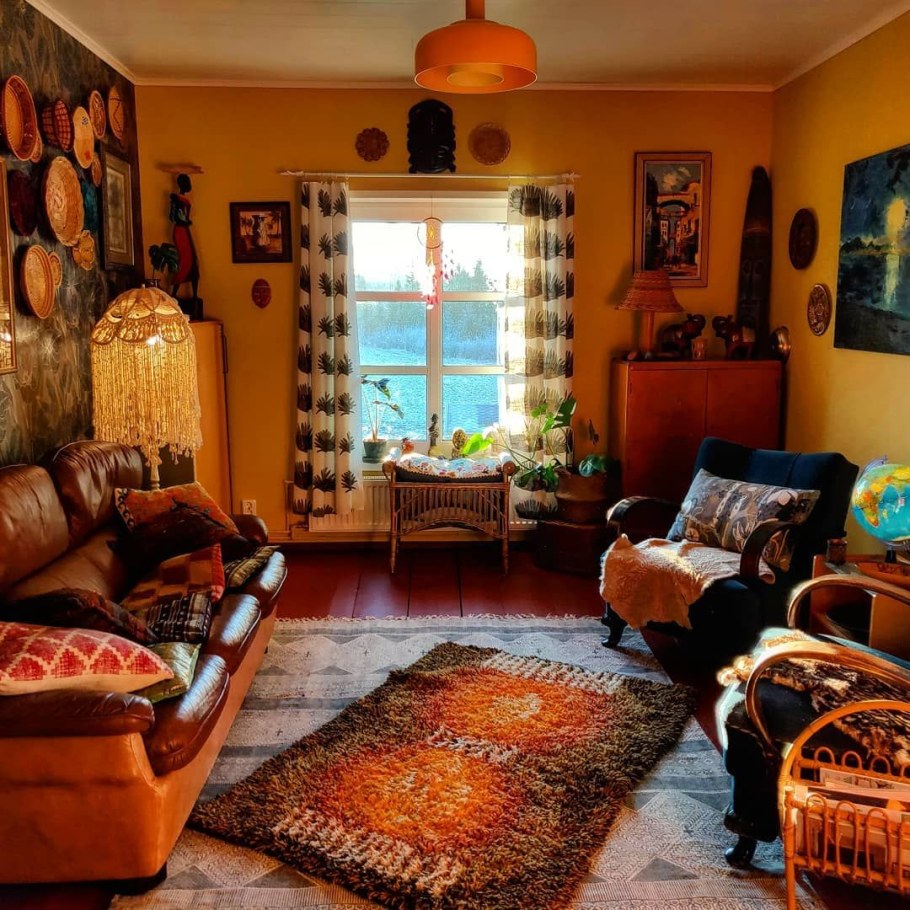 Гостиная спальня в стиле бохо