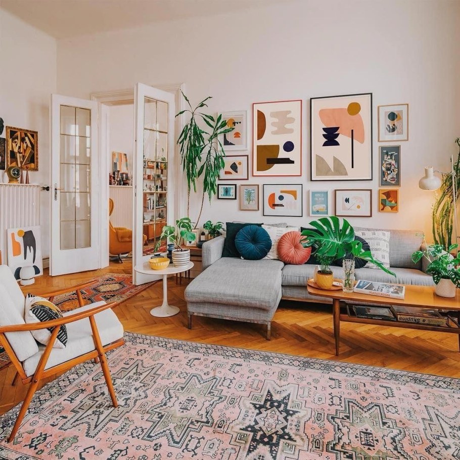 Интерьер МИД сенчури бохо