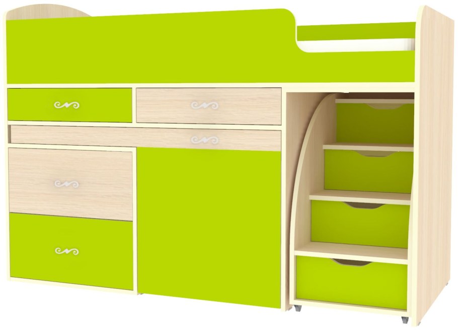 Кровать чердак ЯРОФФ малыш 70x160