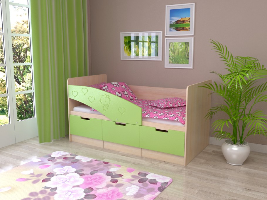 Детская кровать Дельфин-4 МДФ 80х160