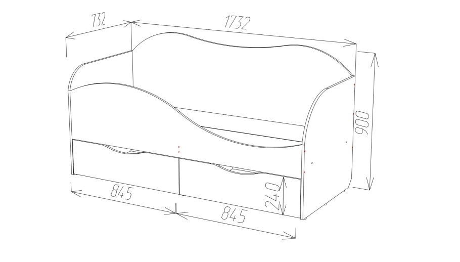 Кровать Кроха 1