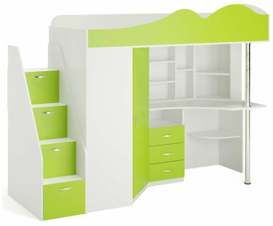 Кровать чердак белая Размеры