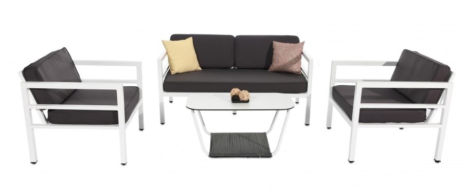 Флвйт 4 местная секция со столиком серые