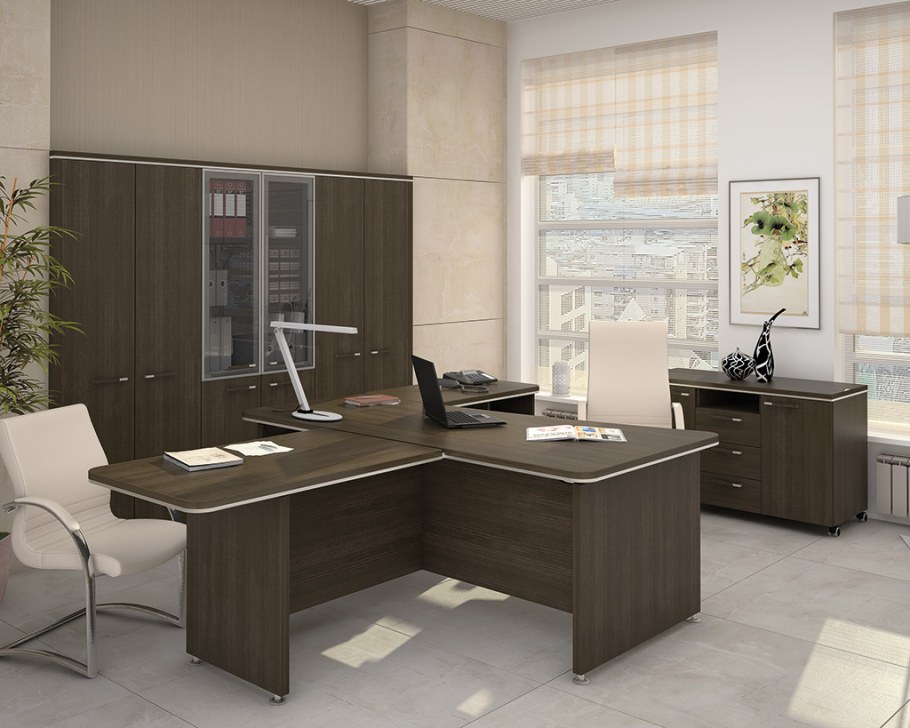 Мебель VP_Chicago n стол руководителя 190 темн. Дуб