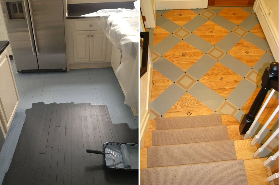 Покраска деревянного пола