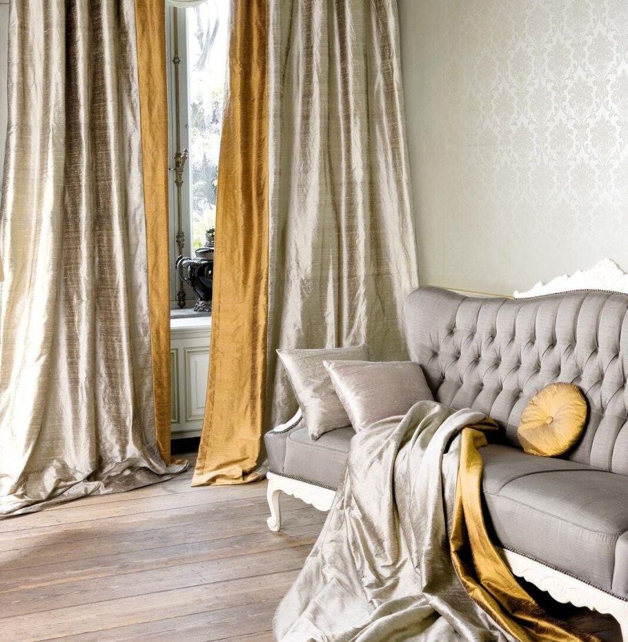 Бархатные шторы в современном интерьере