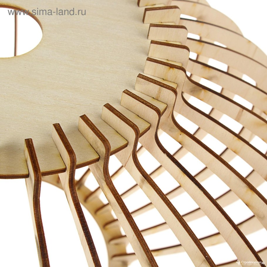 Деревянный абажур