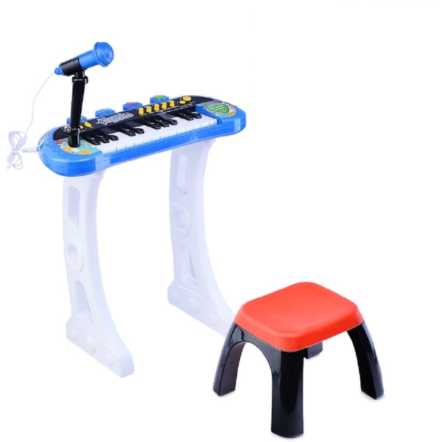 Синтезатор с микрофоном на стойке со стульчиком 88033b