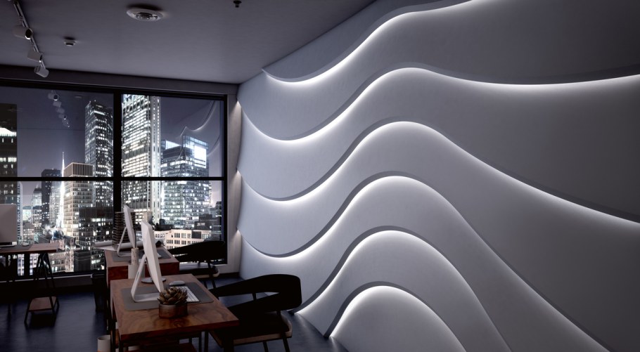 Световая 3d панель Zaha