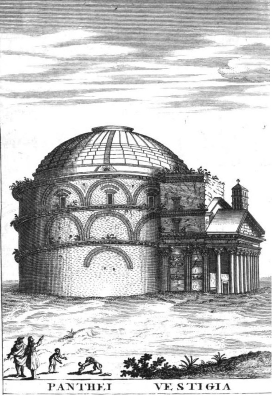 Римский Пантеон. Гравюра 19 в.