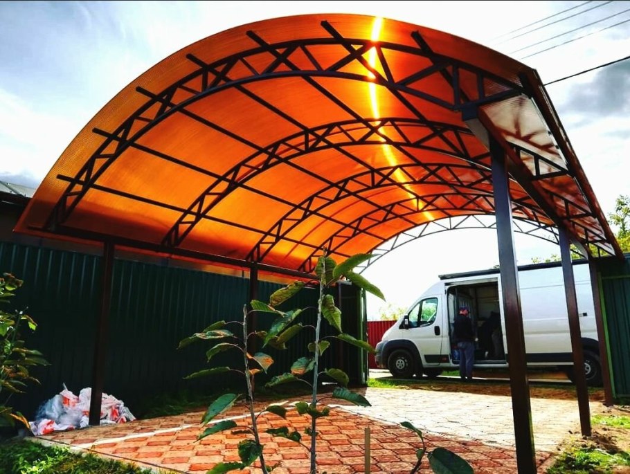 Автонавесы из поликарбоната 6х10м