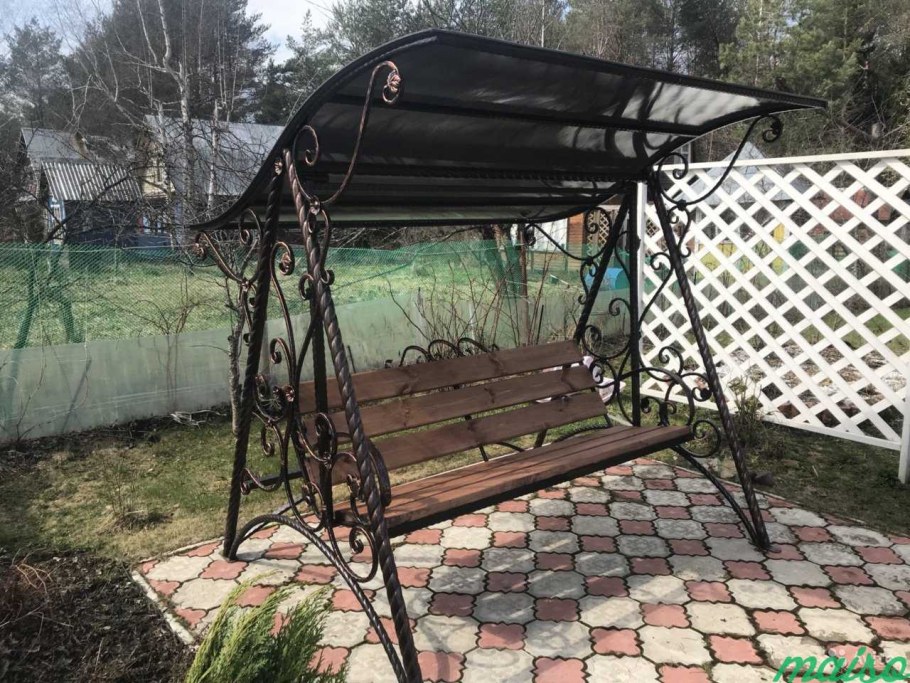 Качели садовые железные