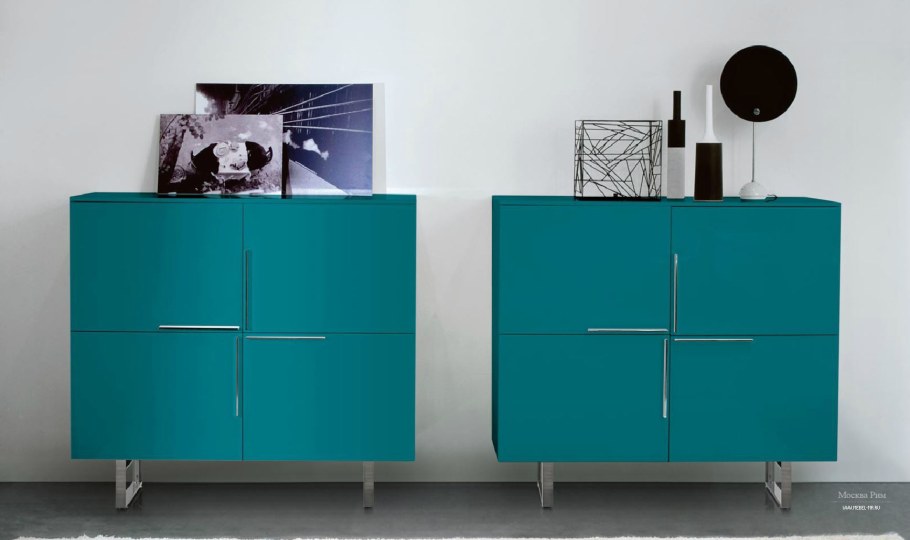 Бирюзовый комод современный