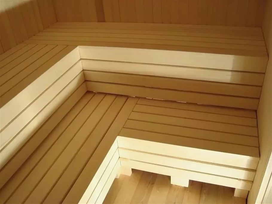 Угловой полок в бане