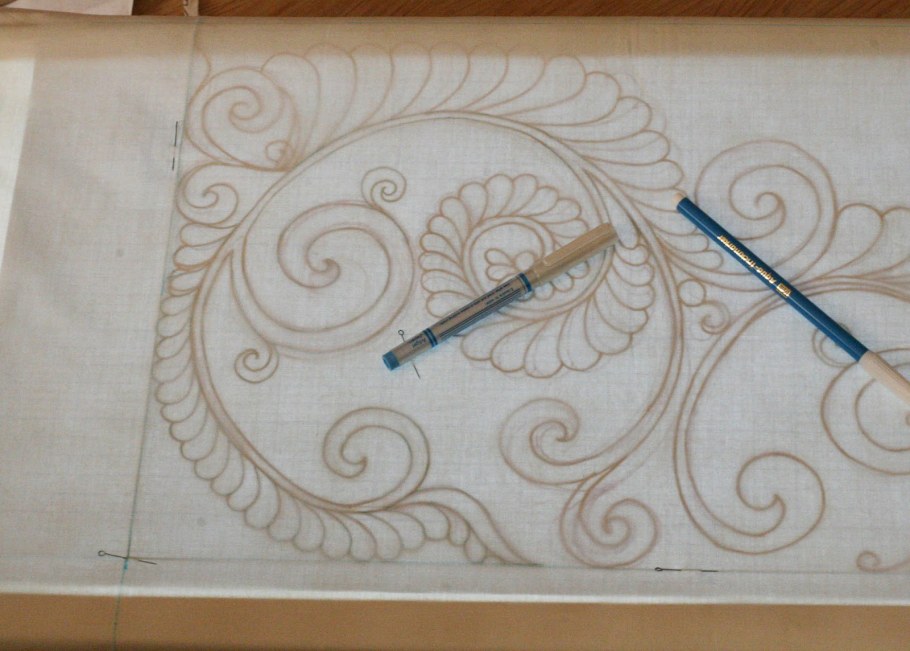 Художественная стежка при помощи линейки мастер класс . Того