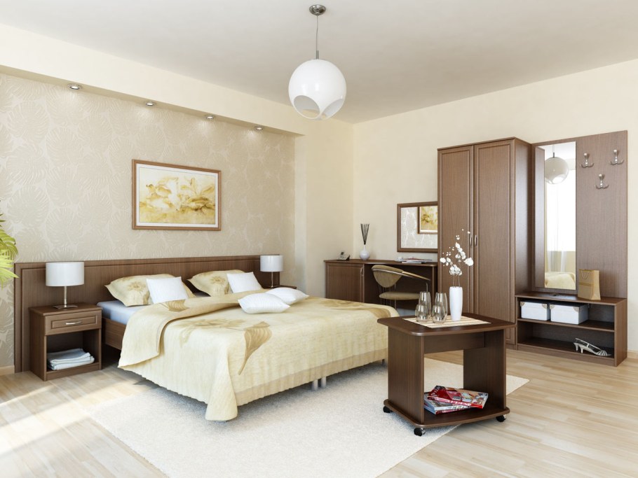 Интерьер спальни эконом класса