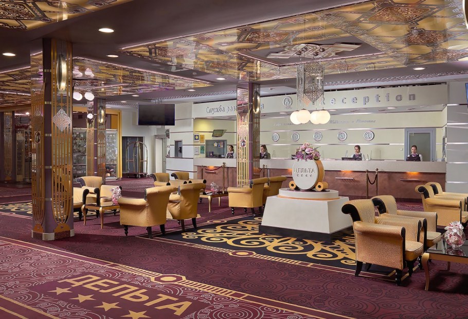 Лобби в гостинице Дельта Измайлово