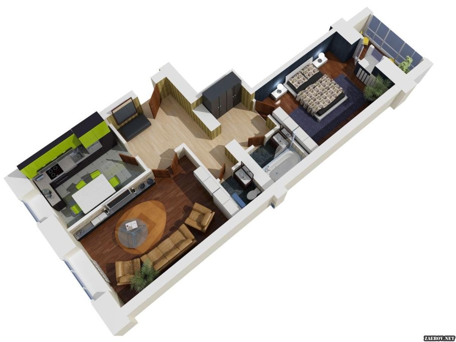 Планировка пик двушка распашонка 69 м2